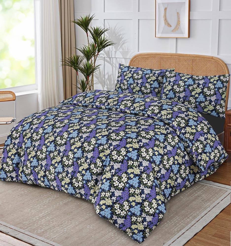 Modern Polycotton Printed Duvet Cover Set with Pillowcases, 26 Designs, Single/Double/King/Super King, Machine Washable