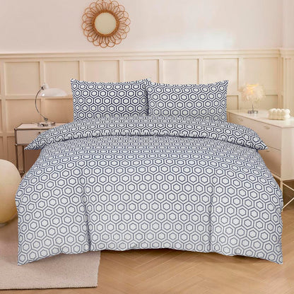 Modern Polycotton Printed Duvet Cover Set with Pillowcases, 26 Designs, Single/Double/King/Super King, Machine Washable