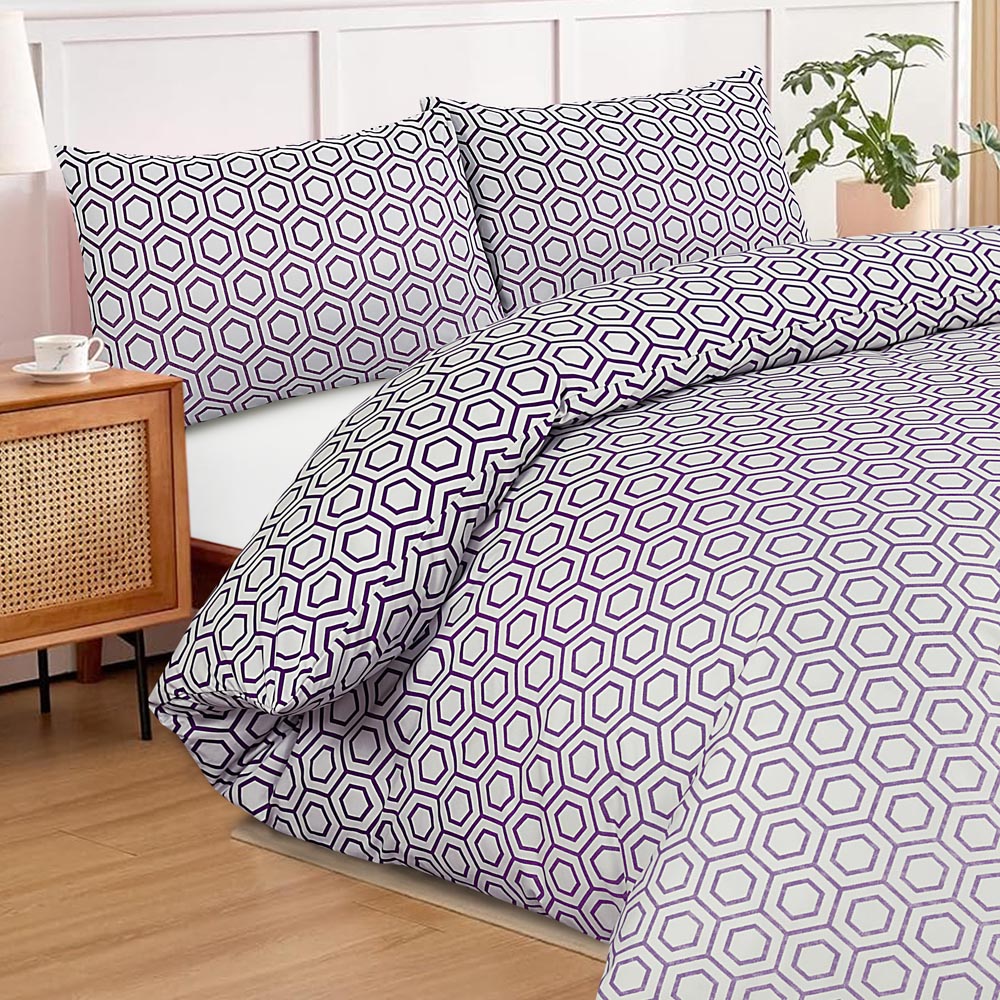 Modern Polycotton Printed Duvet Cover Set with Pillowcases, 26 Designs, Single/Double/King/Super King, Machine Washable