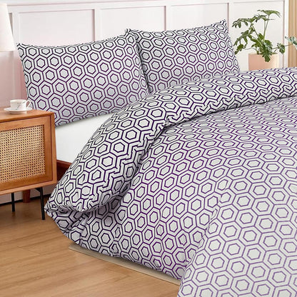 Modern Polycotton Printed Duvet Cover Set with Pillowcases, 26 Designs, Single/Double/King/Super King, Machine Washable