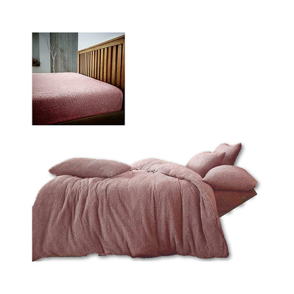 Genuine Teddy Bear Soft Cosy & Warm Fleece Duvet Set – Feel like Lamb Wool