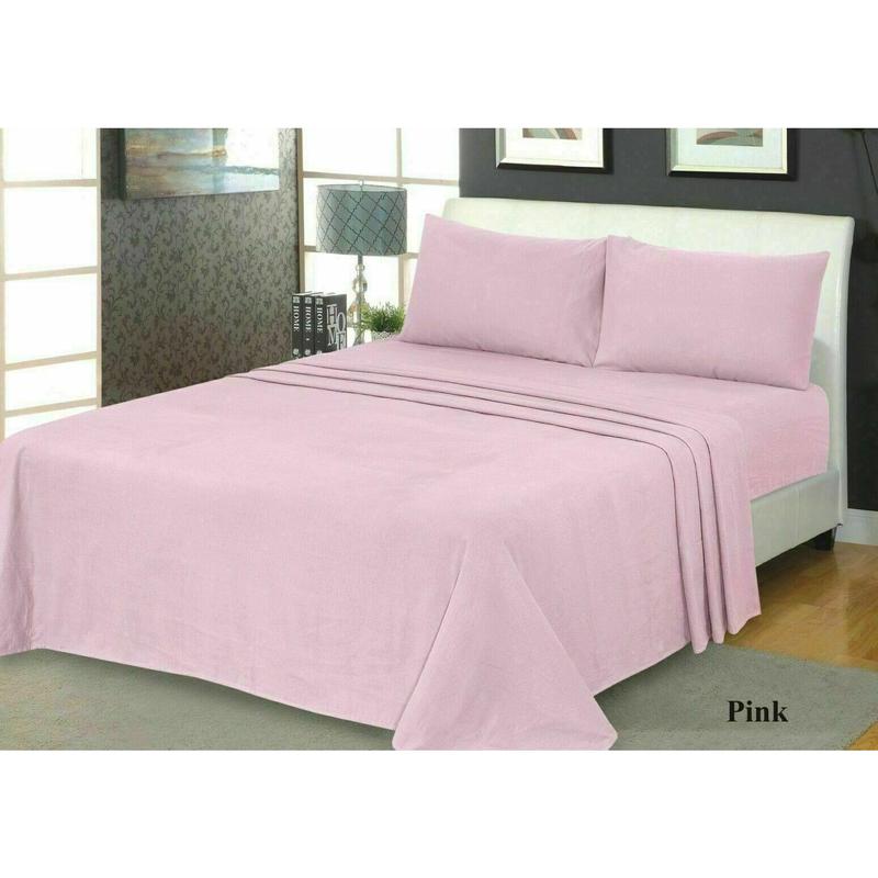 100% Soft Brushed Cotton Thermal Flannelette Extra Deep Sheet Fitted with matching Pillowcases