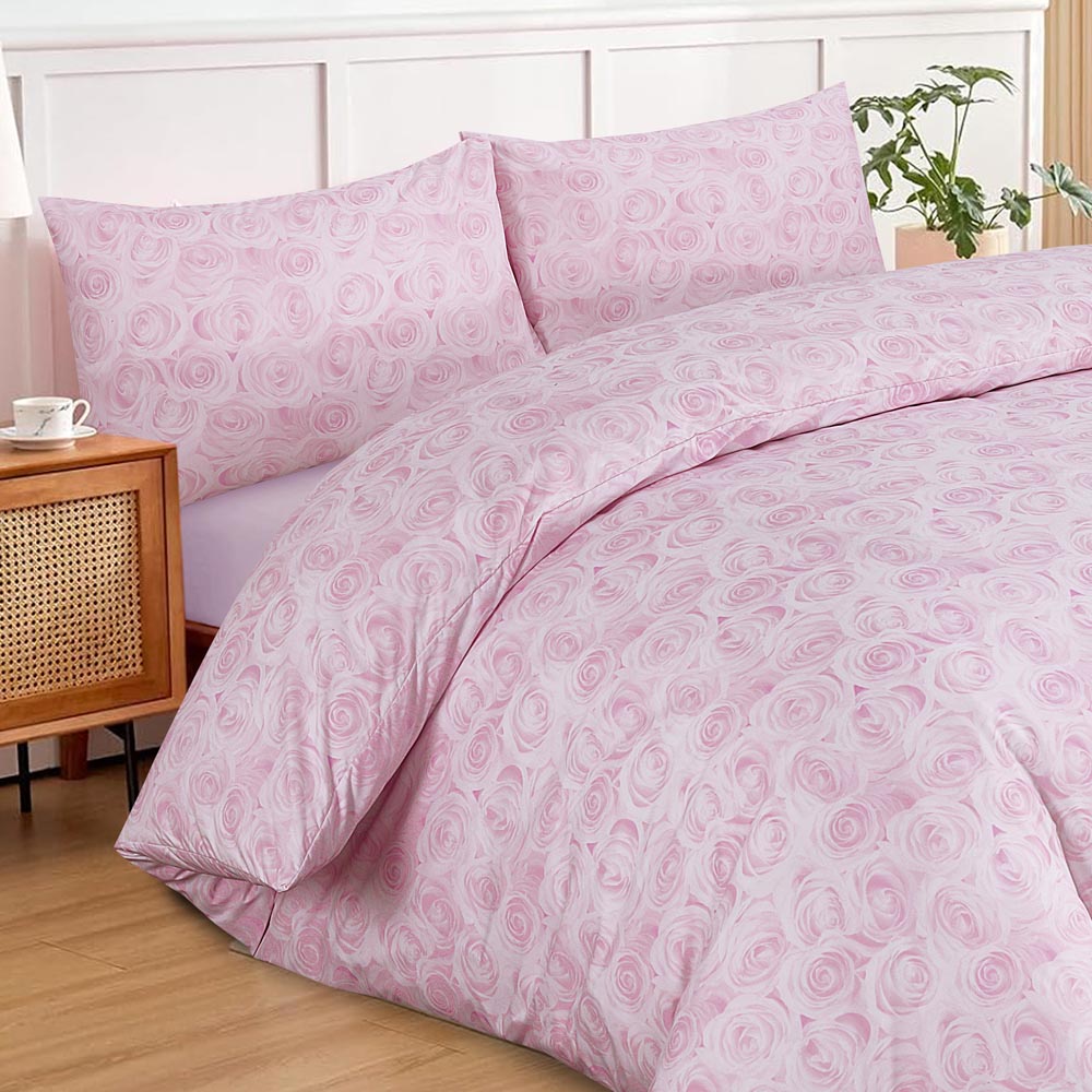 Modern Polycotton Printed Duvet Cover Set with Pillowcases, 26 Designs, Single/Double/King/Super King, Machine Washable